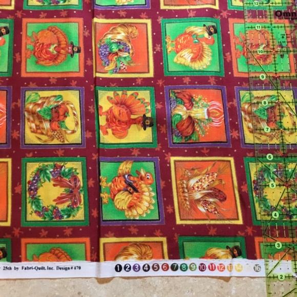 Fabric by the yard, Autumn quilting fabric, 2 yds - Picture 2 of 4